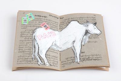 Bernard Misgajski: Kontaktaufnahme (Tagebücher Myanmar). 2017, Künstlerbuch