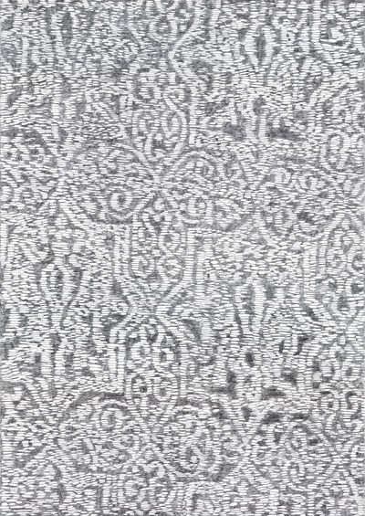 Juliane Laitzsch: Detail einer Buchseite, Bleistift auf Papier 59,7 cm × 42 cm, 2014