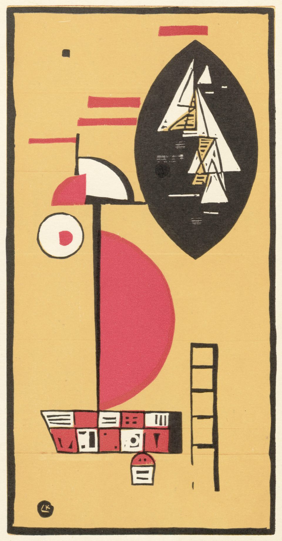 Wassilij Kandinsky: Komposition, Farbholzschnitt, 1930