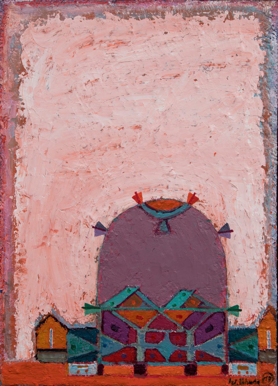 Walter Libuda: Sender-rosa I. 2005-2019, Öl auf Leinwand  (Foto: Christo Libuda)