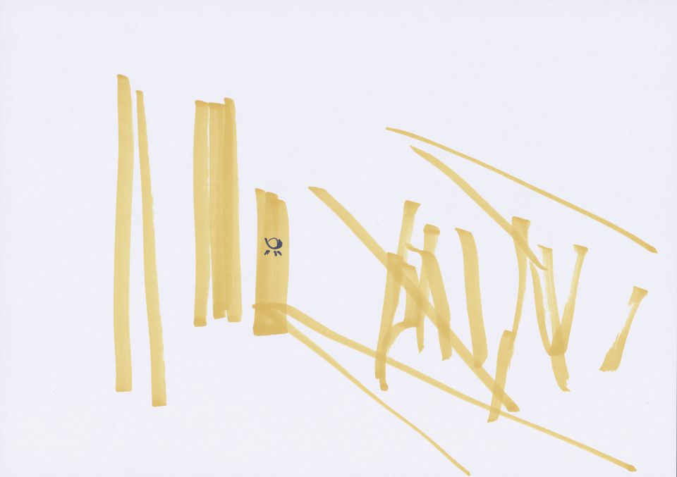 Ines Brands: RASHOMON (Post). Serie, Copic Marker auf Papier, 2020