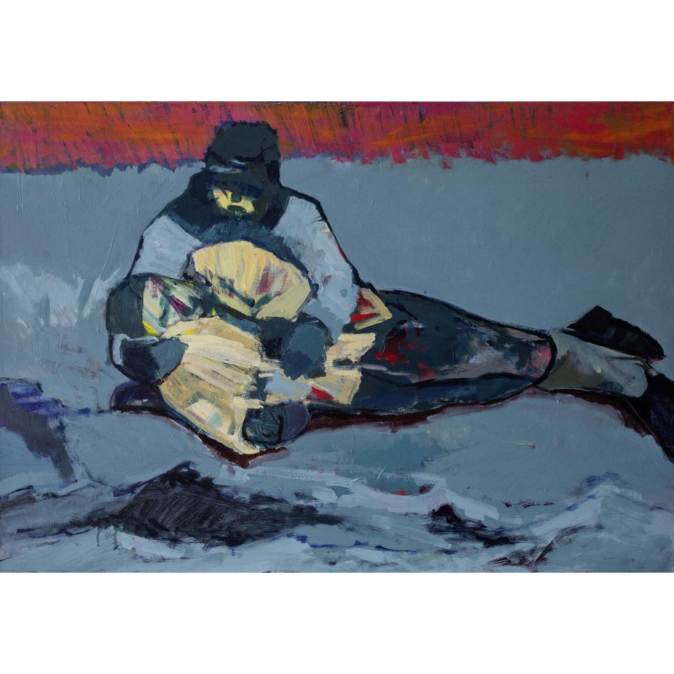 Felix Jess: Rettung. 2023, Acryl auf Leinwand (Foto: André Gschweng)