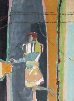 Anneliese Hoge: Arbeiterin. 2016, Öl auf Leinwand, 24 x 18 cm