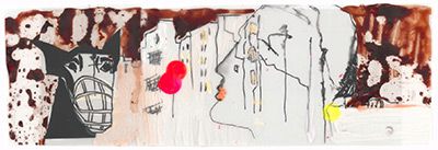 Aus der Serie HÖHERE DICHTE, 2018, Mischtechnik auf Folien