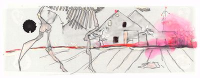 Aus der Serie HÖHERE DICHTE, 2018, Mischtechnik auf Folien