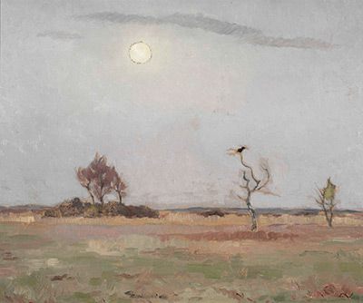 Erich Venzmer: Vorfrühling, o. J., Öl (Leihgabe Kulturhistorisches Museum Rostock)