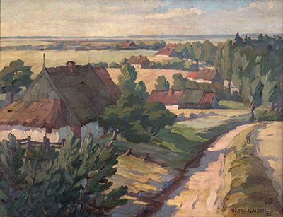 Thuro Balzer: Mecklenburger Landschaft, 1932, Öl (Leihgabe Kunsthalle Rostock)