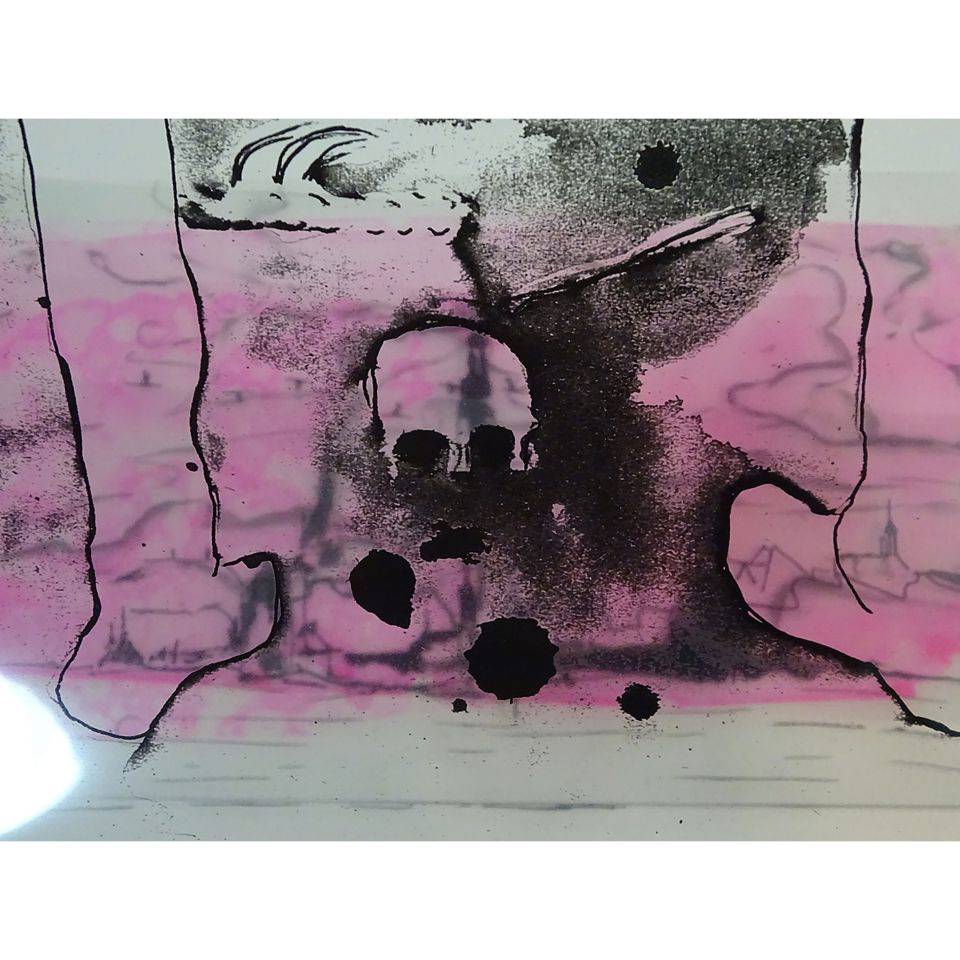 Juliane Ebner: aus der Serie BRANDEN. 2021-23, Mischtechnik auf Folie