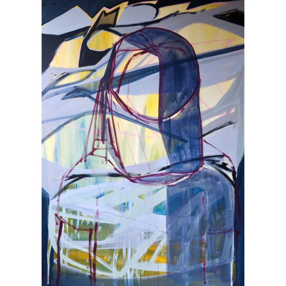 Linda Perthen: Response. 2025, Acryl auf Leinwand, 140 x 100 cm