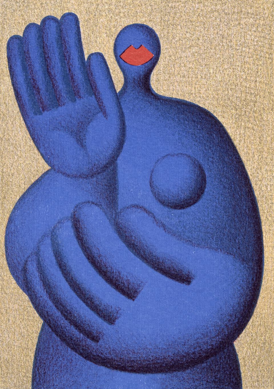Hans Ticha: Klatschen. Mischtechnik,  1996