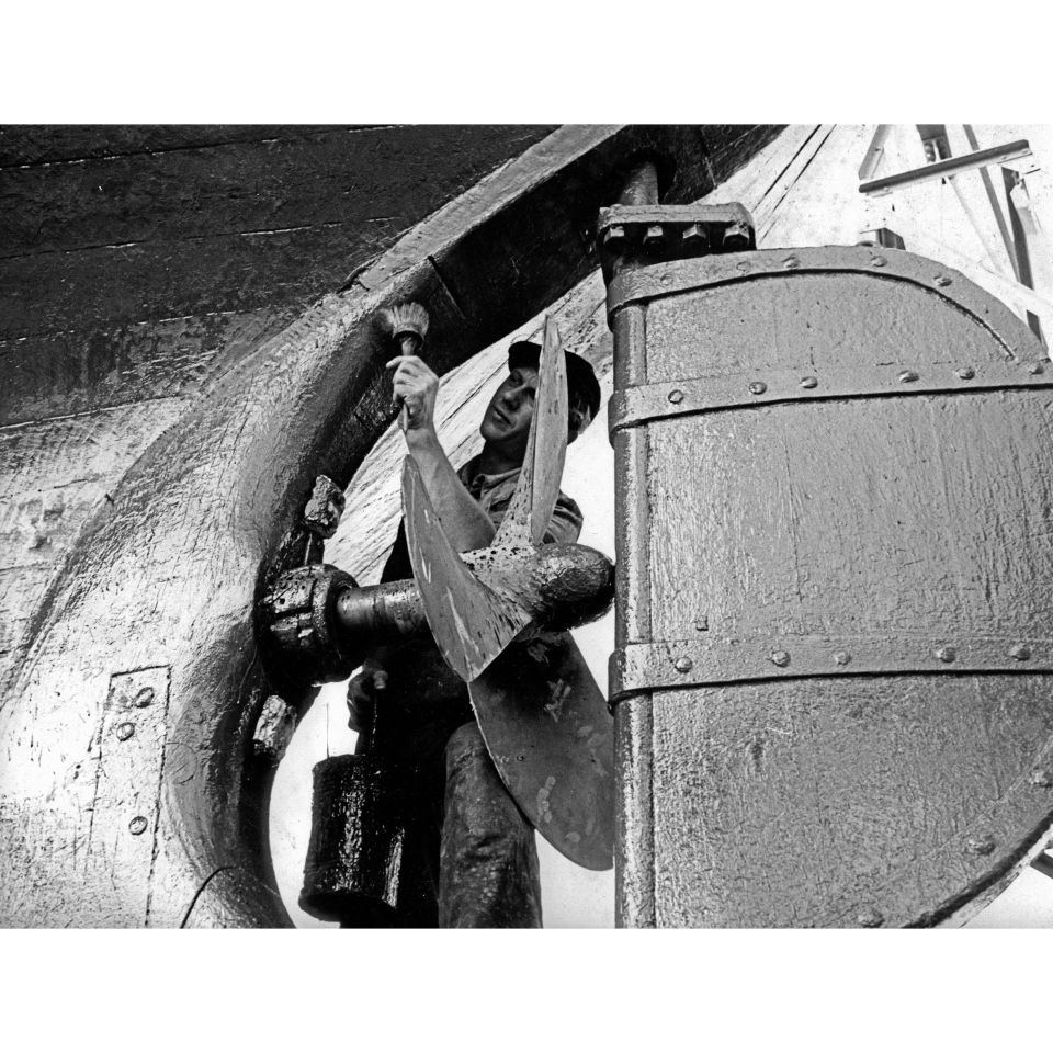 Wolf Grünke, Werft Gager. 1959, Silbergelatineabzug