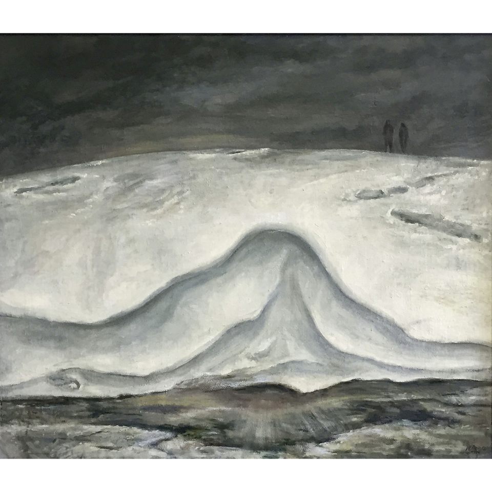 Wolfgang Reinke | Schneewehe bei Hirschburg, Öl auf Hartfaser, 1978