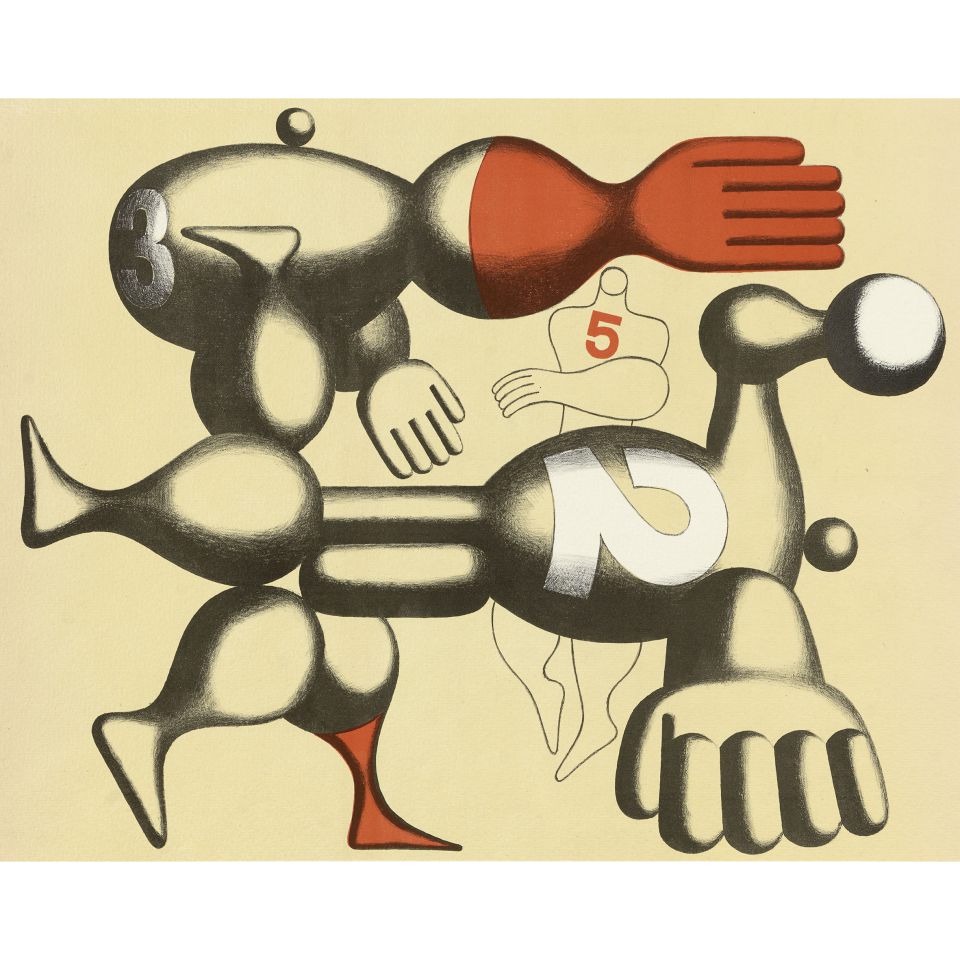 Hans Ticha: o.T. 1980, Siebdruck, 36x46 cm