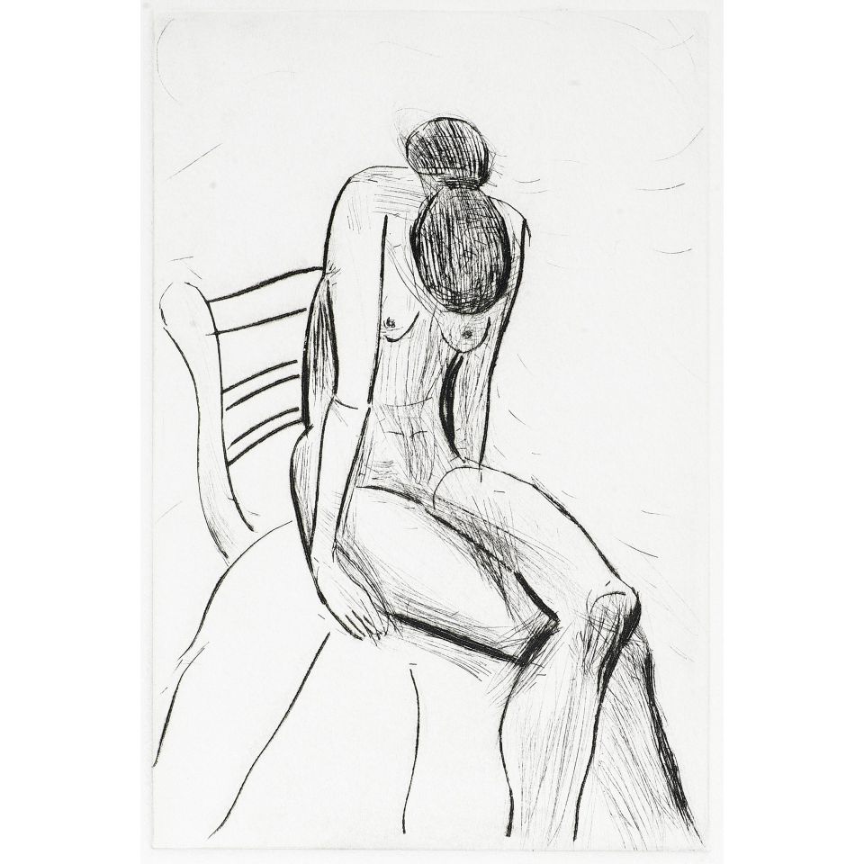 Barbara Kinzelbach: Mädchen. 2004, Radierung, 15x10 cm