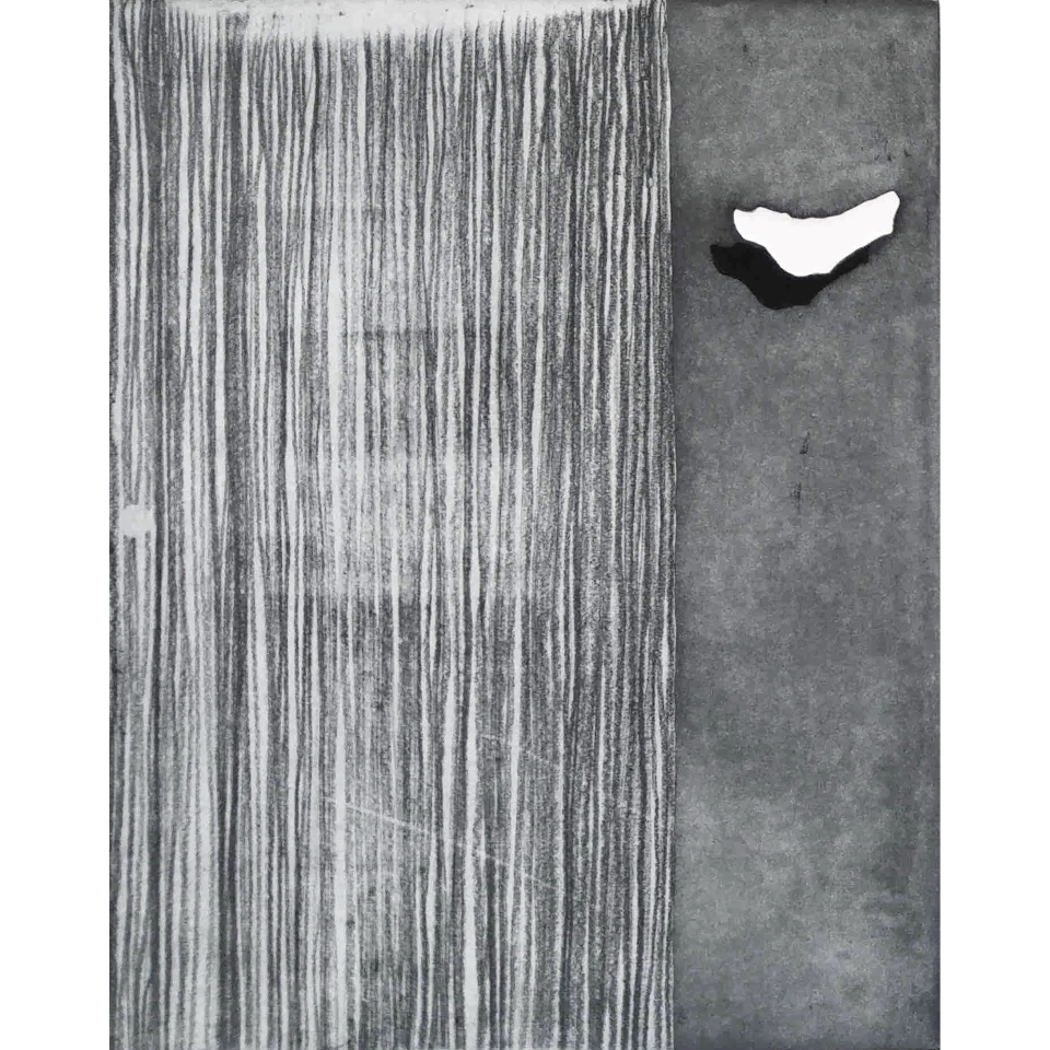 Katharina Neuweg: easy. einfarbige Radierung, Aquatinta und Weichgrund, 31,7 x 25 cm